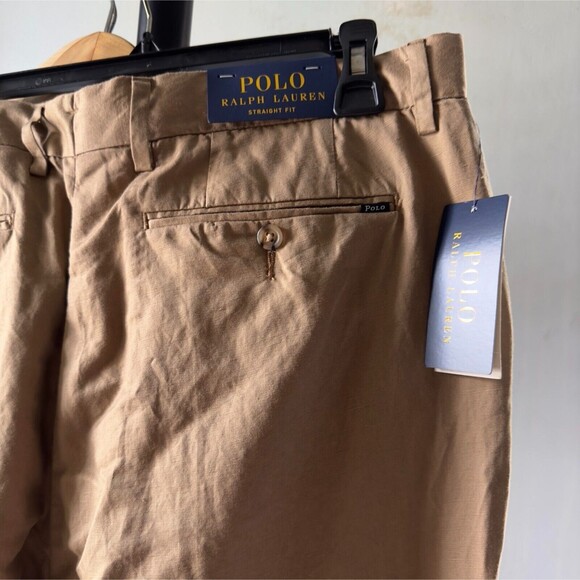 NWT $125 Polo Ralph Lauren Men's Pants 36X30,36X34 LINEN BLEND STRAIGHT LEG - Picture 4 of 7